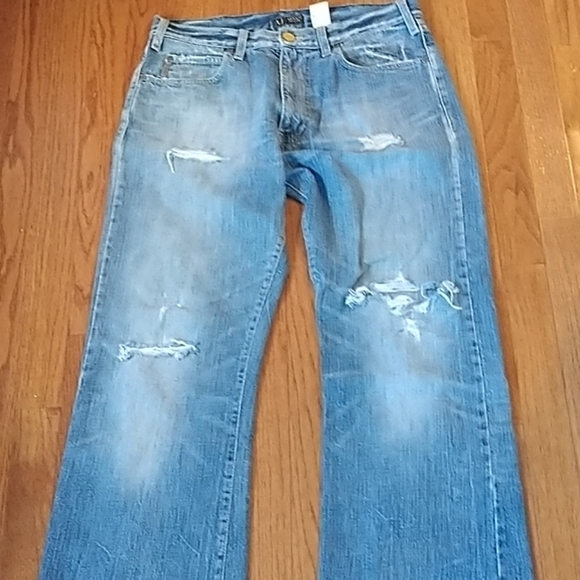 AJ/Armani Distressed Bootcut Jeans sz 32 - Picture 11 of 13